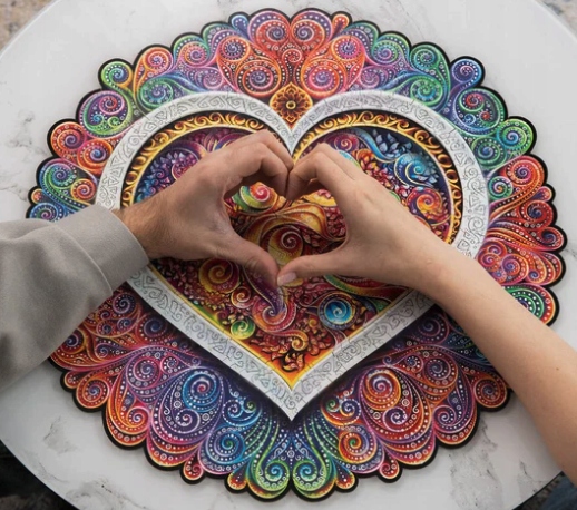 PUZZLE DREWNIANE MANDALA ŚWIADOMA MIŁOŚĆ Kod producenta Walt LLC