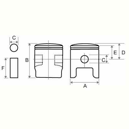 TŁOK TKRJ SUZUKI DR 350 (OEM:14D03) (79,25) Producent WZMOTO