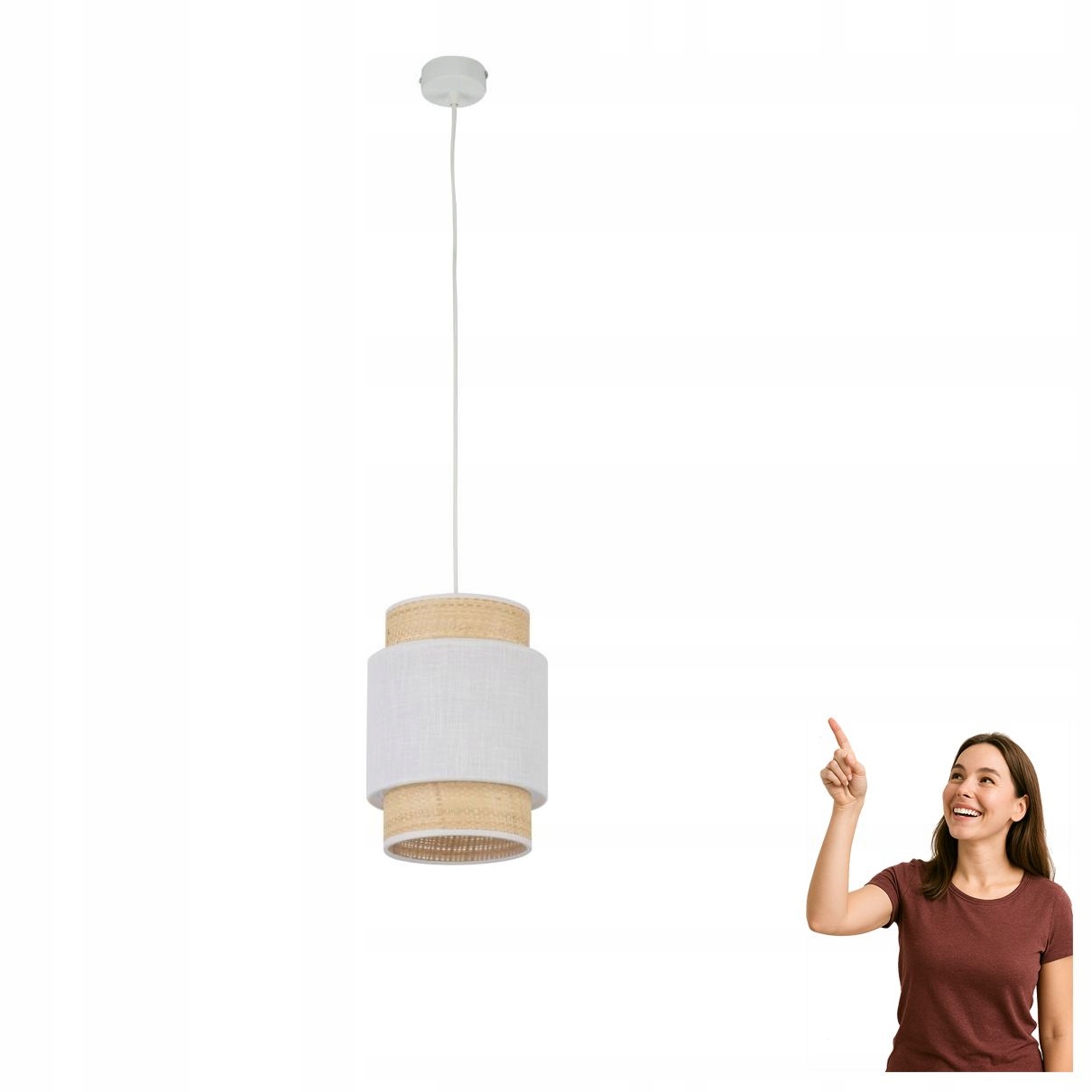Závěsná lampa Boho New White 5652 Tk Lighting