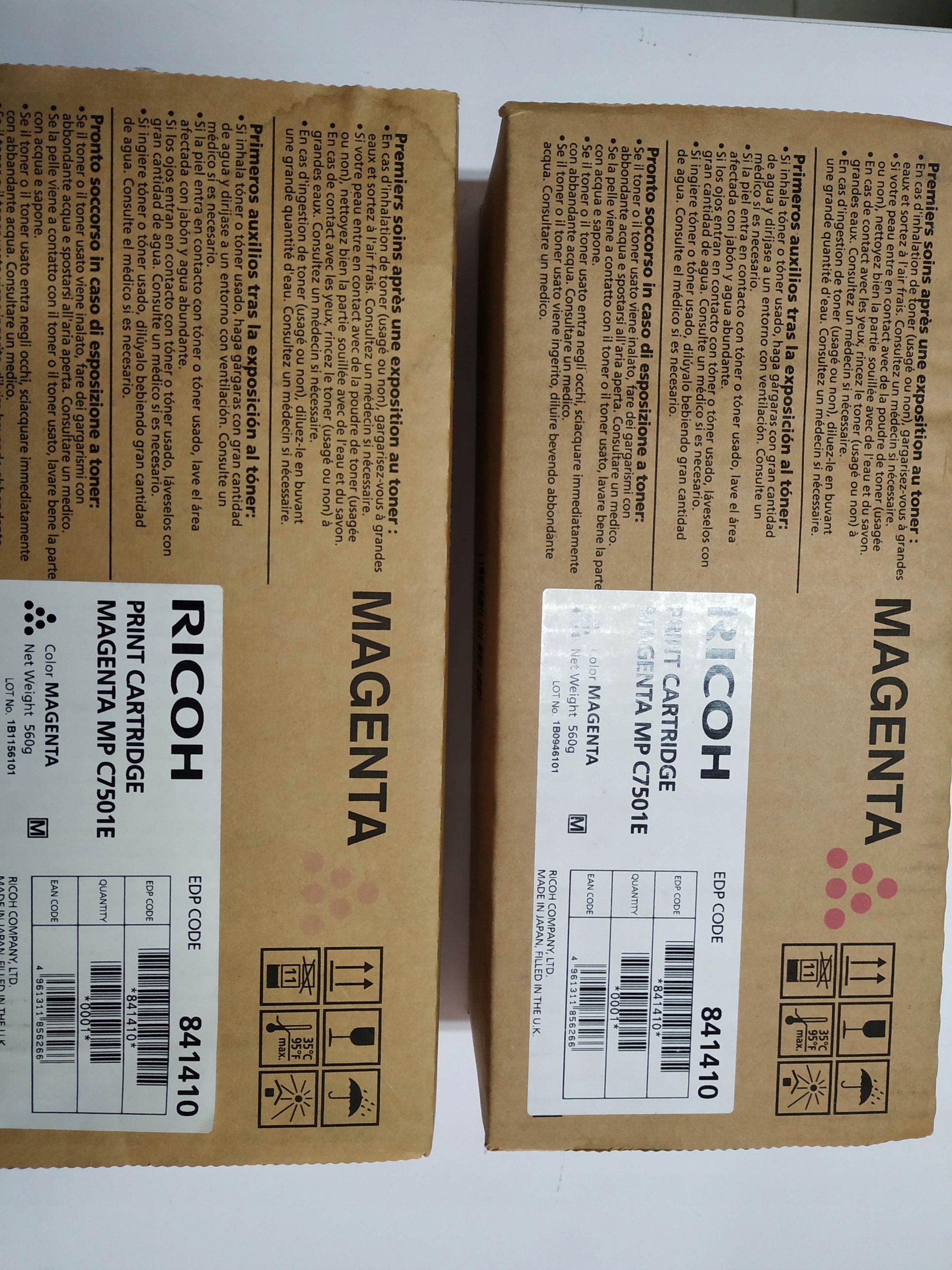 Ricoh M toner 841410 841363 842075 MPC6501 C7501