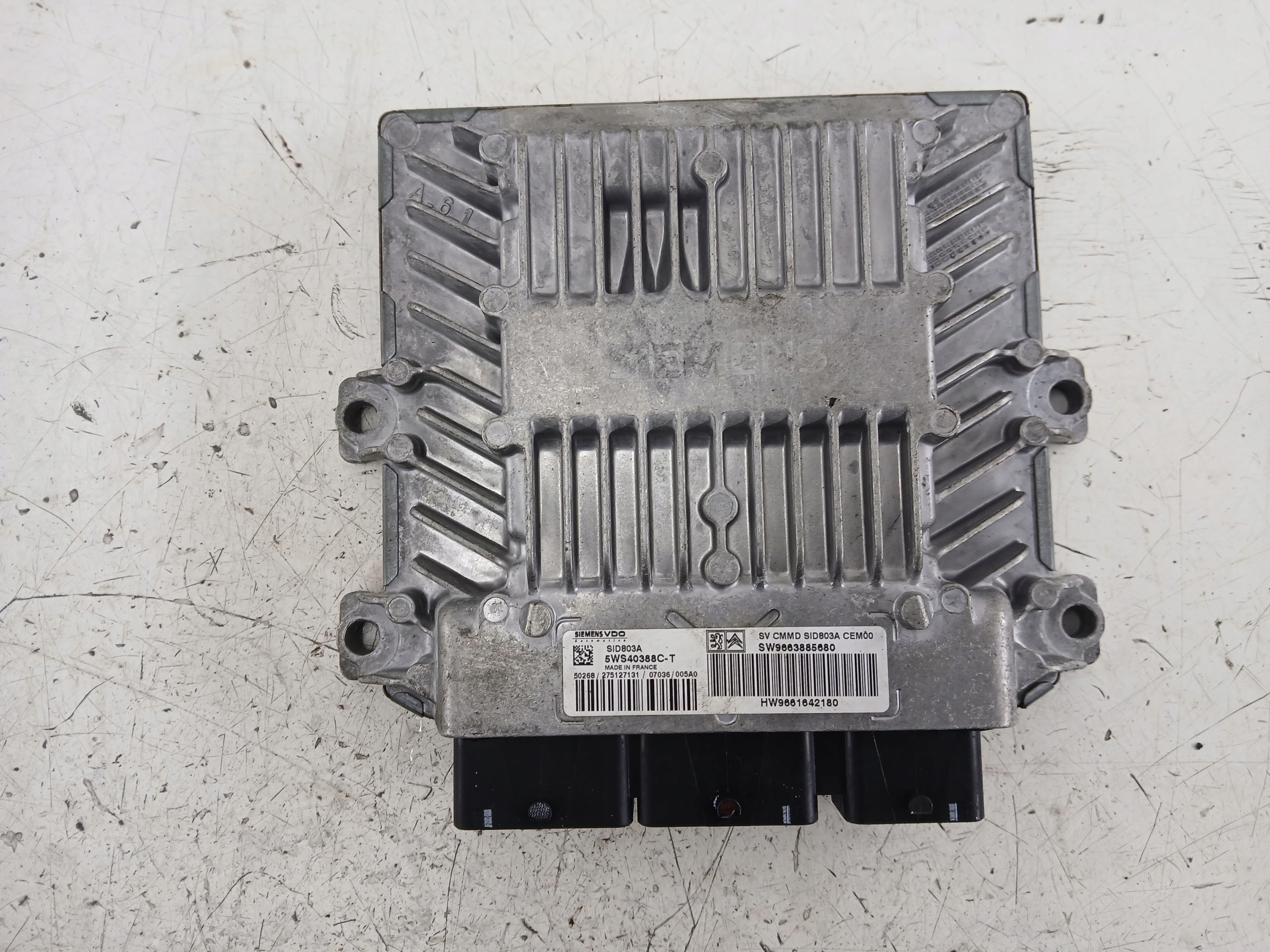 CITROEN C5 II 2.0 HDI control unit of the engine 9663885680