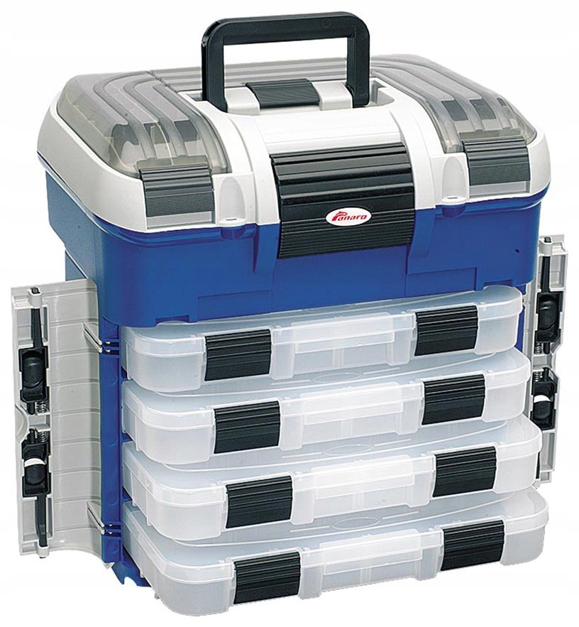 Duża wielofunkcyjna Skrzynka Wędkarska Z 4 Pudełkami Jaxon