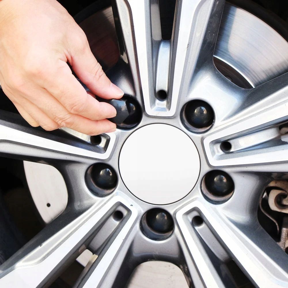 NASADKI NAKŁADKI NA ŚRUBY FELG 17 mm 20 szt CZARNE Kod producenta CAR-NUT-20PCS-17MM