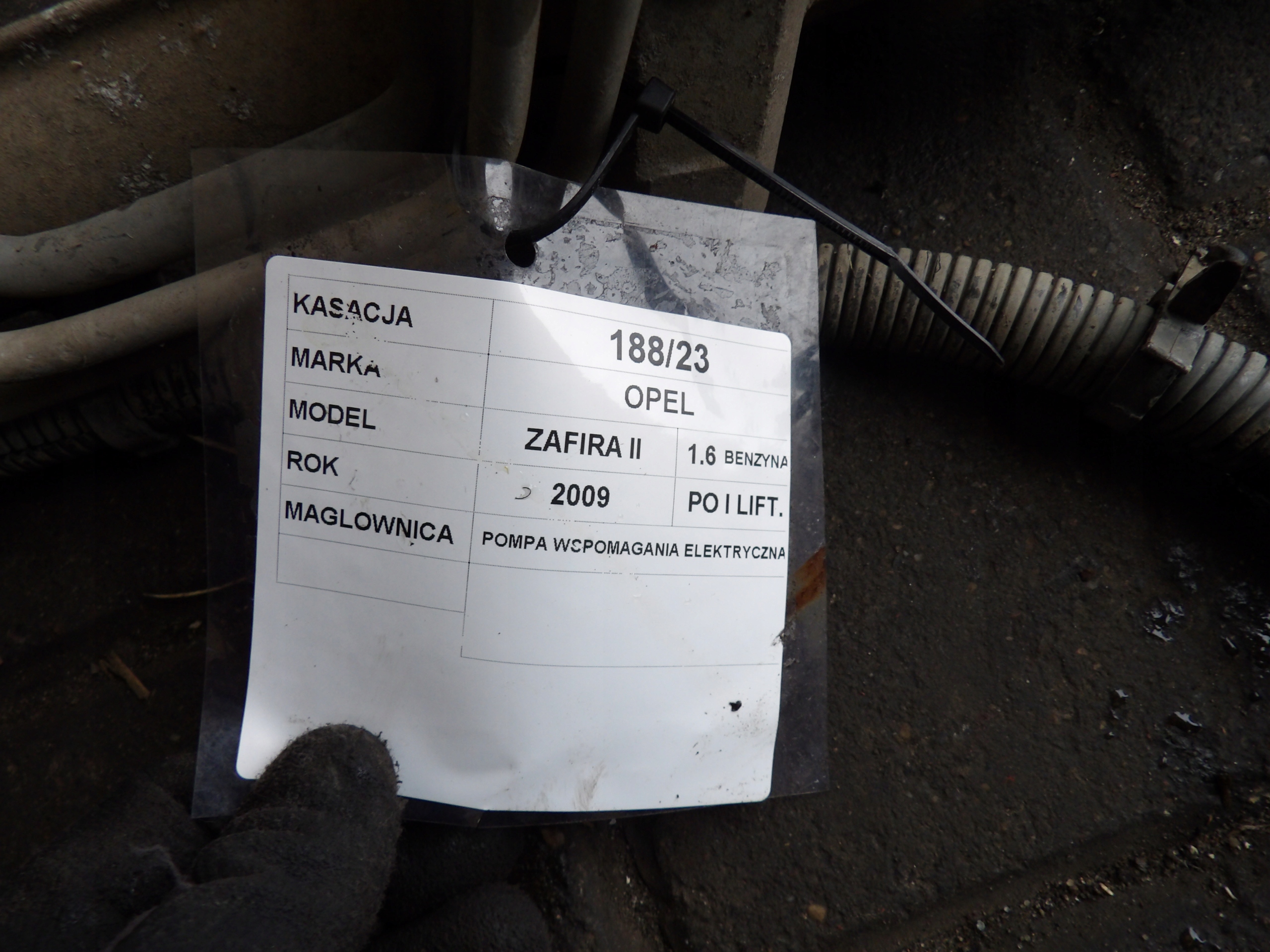 control Opel Zafira B II lift 1,6B