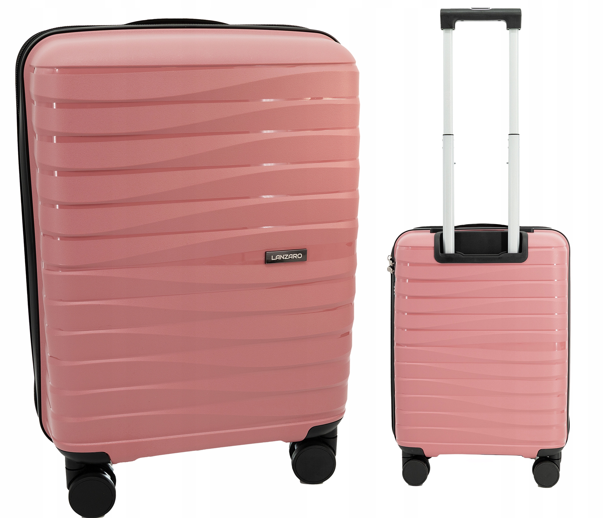 Walizka Kabinowa Mała Niezniszczalna Polipropylen Tsa Lanzaro Rose Gold