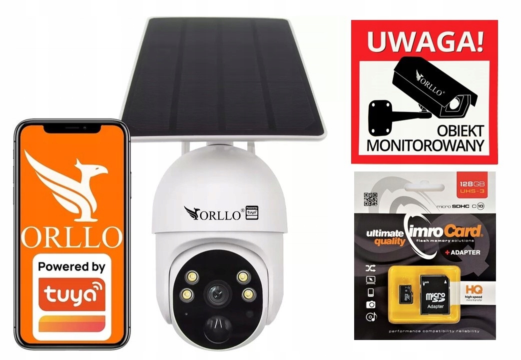 Kamera Orllo TZ-1 Pro Na Pozemek+panel+karta 128