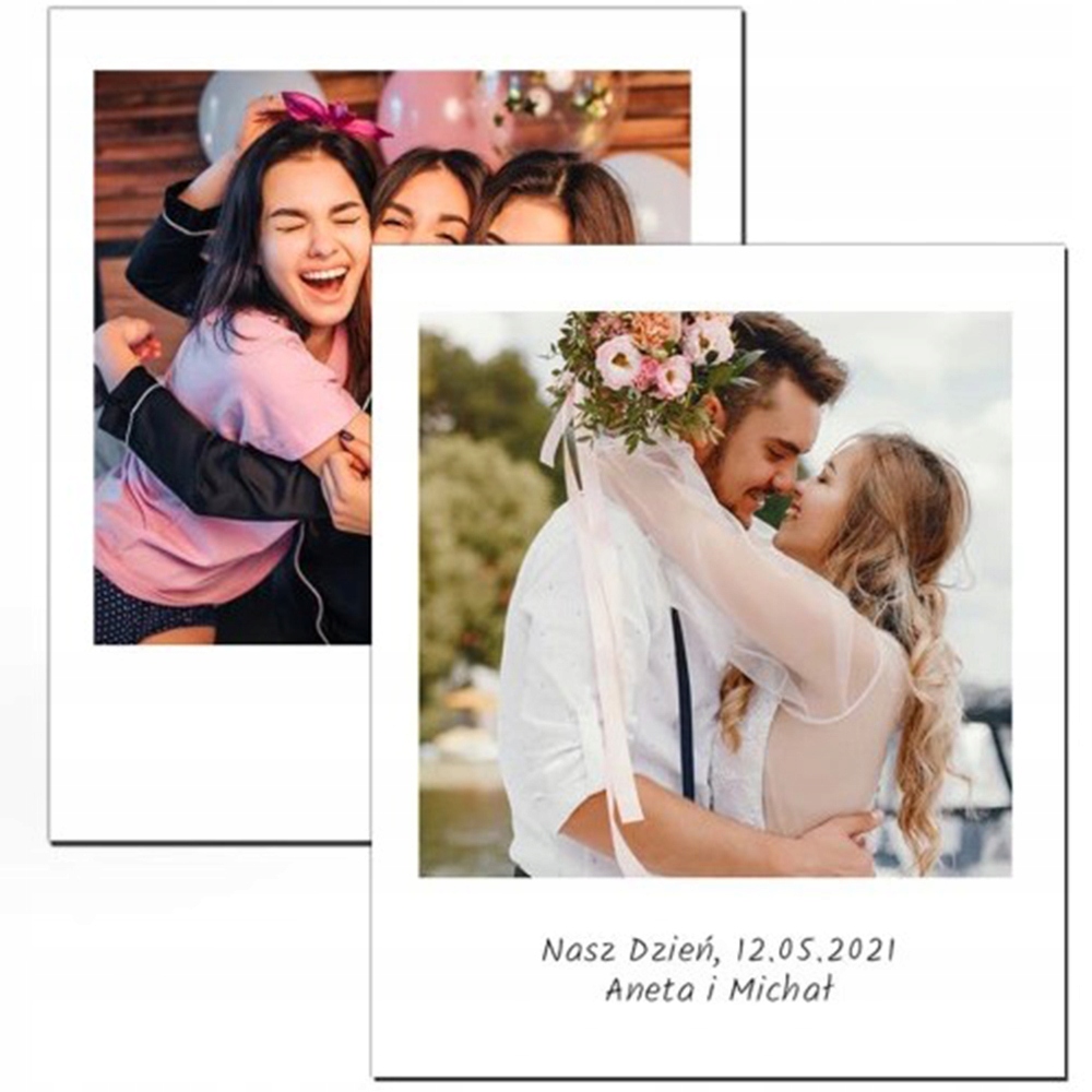 

Foto-magnes ze zdjęciem na lodówkę polaroid 16 szt