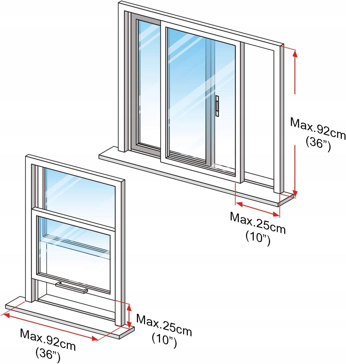 USZCZELKA OKIENNA DO KLIMATYZATORA OKNO 92X25CM Kod producenta B0833535PV