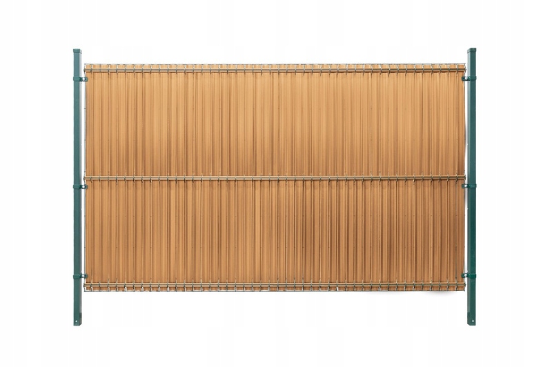 Vertikálne, široké lišty pre plotové panely 153 x 250 cm, slamené