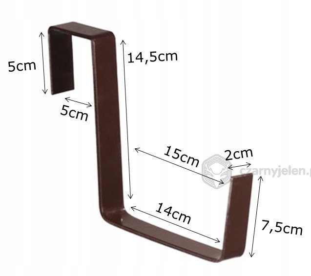 UCHWYT HAK METALOWY DONICZKI SKRZYNKI BALKONOWEJ Waga produktu z opakowaniem jednostkowym 0.23 kg