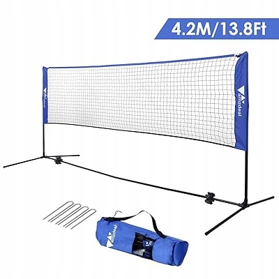 Siatka Amzdeal 14FT 4.27m Badminton Tenis Regulowana Czarna