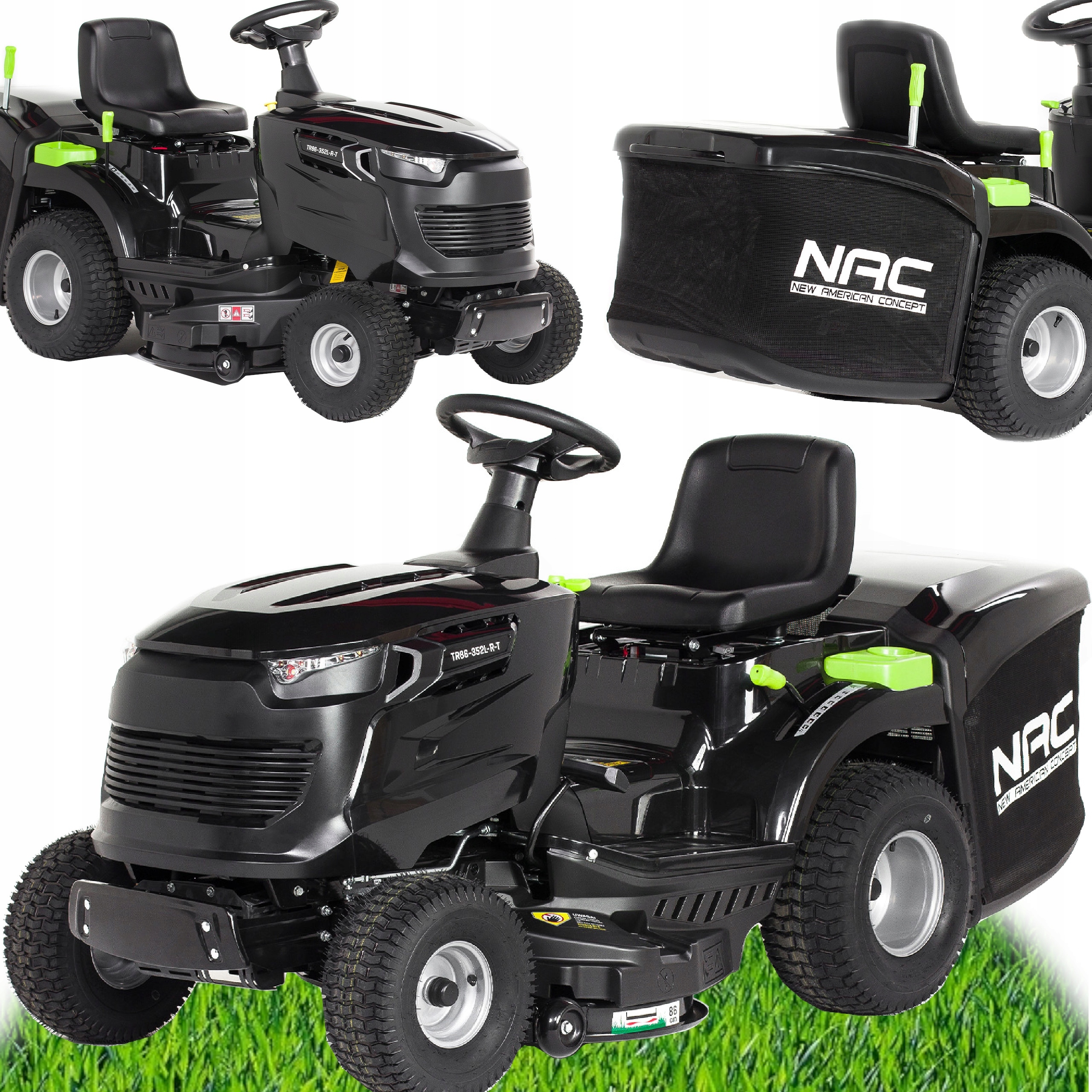 Kosiarka Traktorek Spalinowy Nac 86 cm Skrzynia Cvt 352 cm3 250 l Mielenie