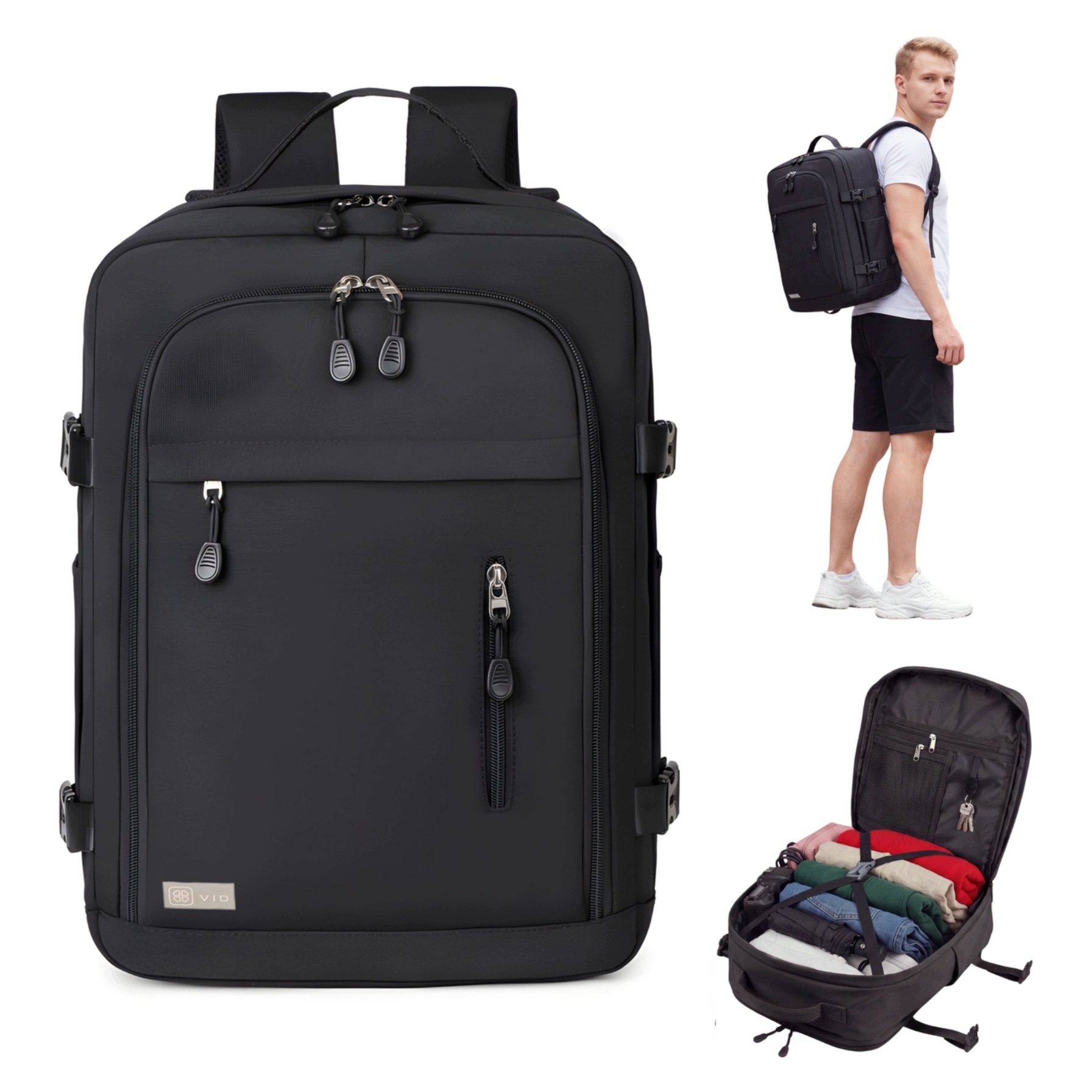 Batoh free carry on 40X30X20 černý Ryanair Wizzair