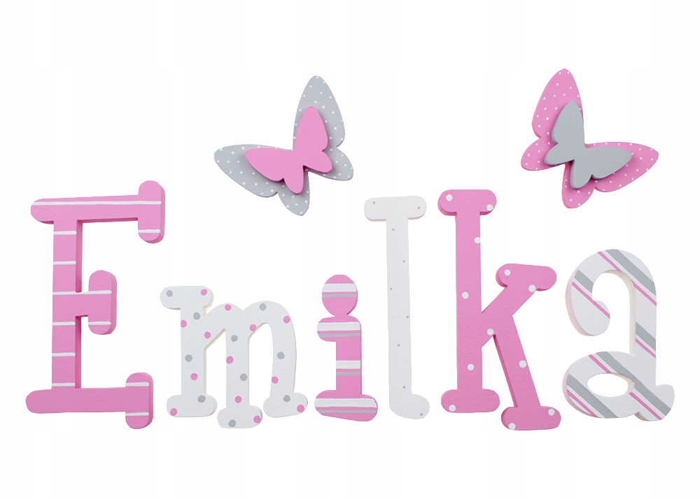 LITERKI NA ŚCIANE IMIĘ 6-LITEROWE 3 DEKORY GRATIS