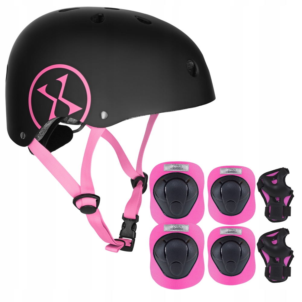 Kask Rowerowy Dziecięcy Regulowany Ochraniacze Na Rolki Hulajnogę r. S