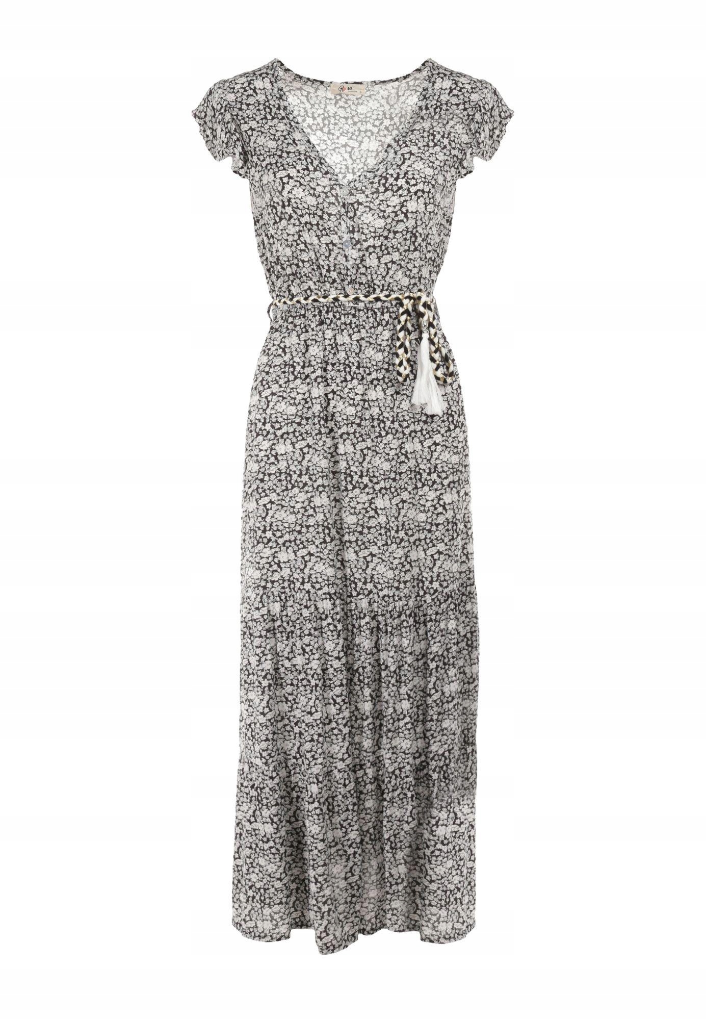 

Born2Be Czarna Sukienka damska M Z gumką w talii