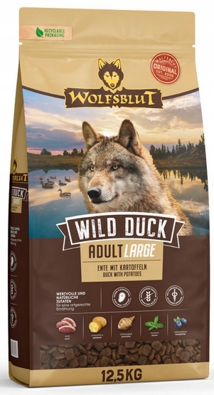 Wolfsblut Dog Wild Duck Large kaczka i ziemniaki 12,5kg