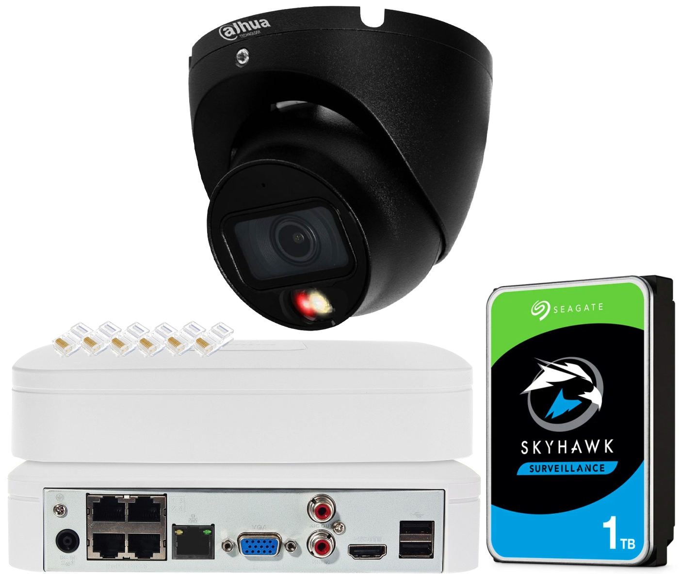 Sada na monitorovanie kamery 6Mpx 3K+ Dahua Deň/Noc Full Farba Vonkajšia