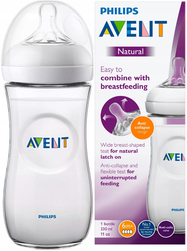 

Avent Butelka Antykolkowa 330 ml Natural Smoczek
