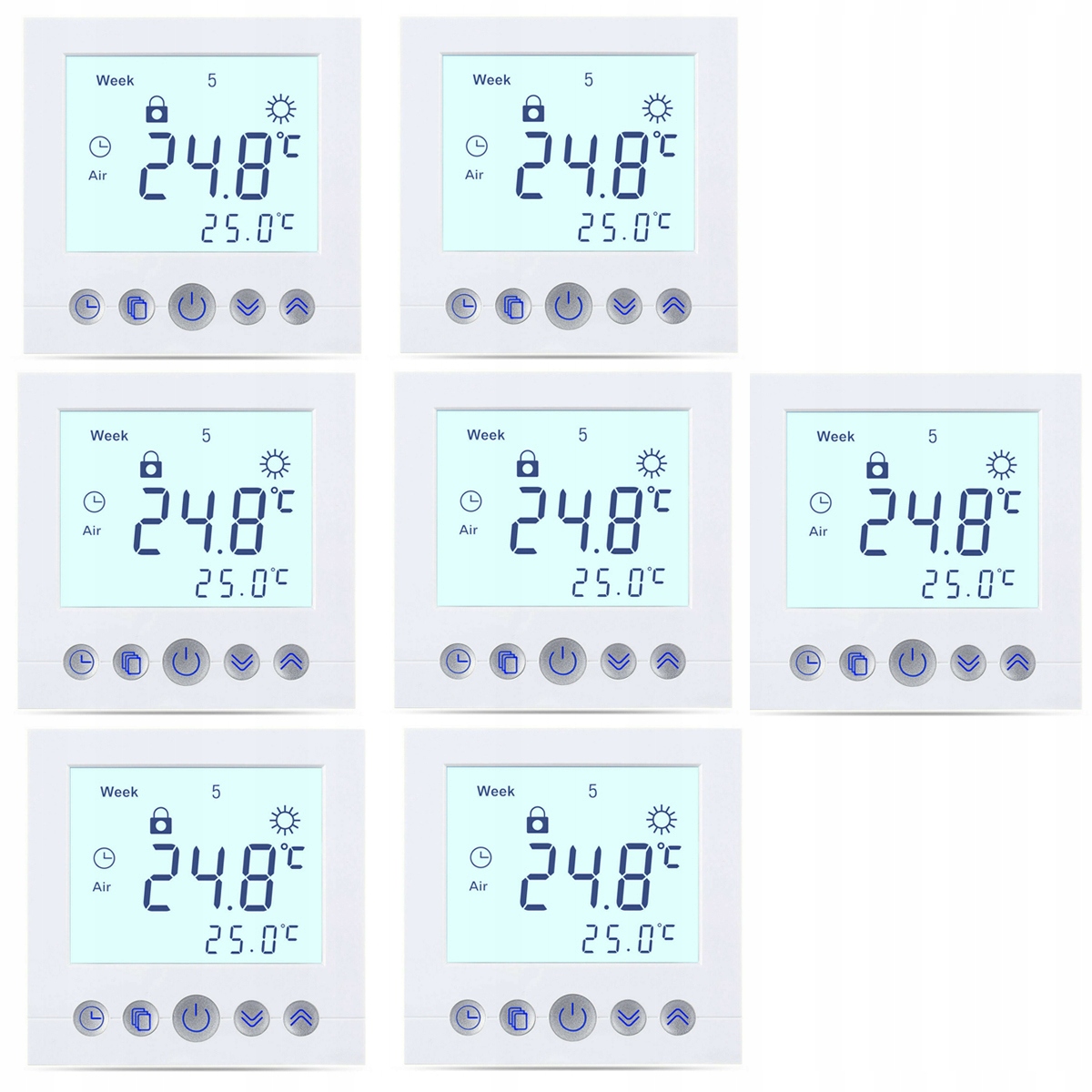 Termostat Programovatelný termoregulátor 16A LCD 7X