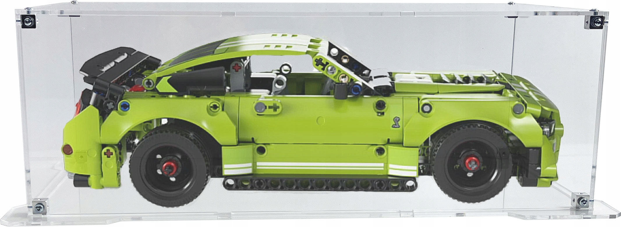 Vitrína s podstavcem Drewlandia pro sadu Lego 42138 Ford Mustang Shelby