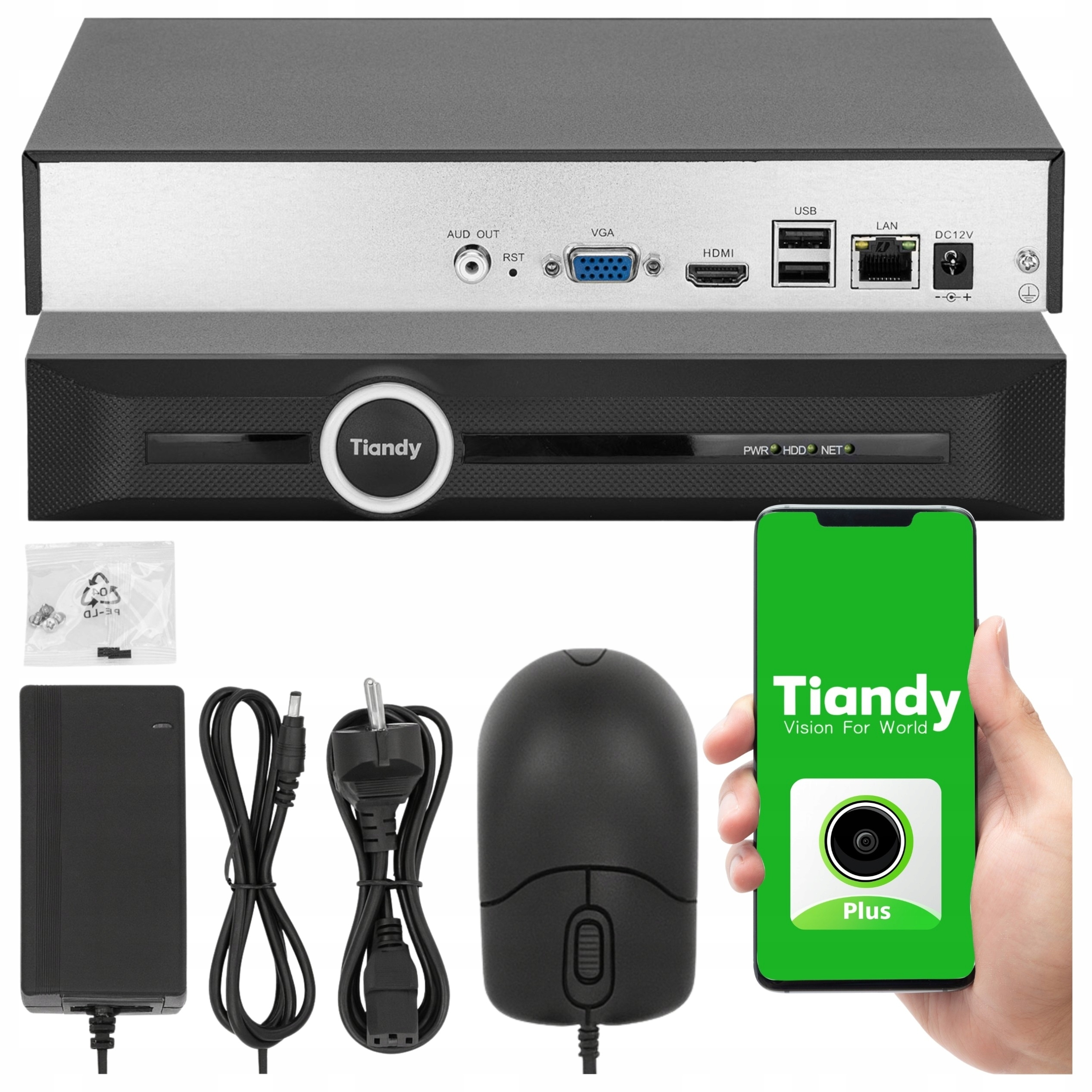 Sieťový Ip rekordér Tiandy TC-R3110 SPEC:I/B/V3.0 10-kanálový 6Mpx 10TB