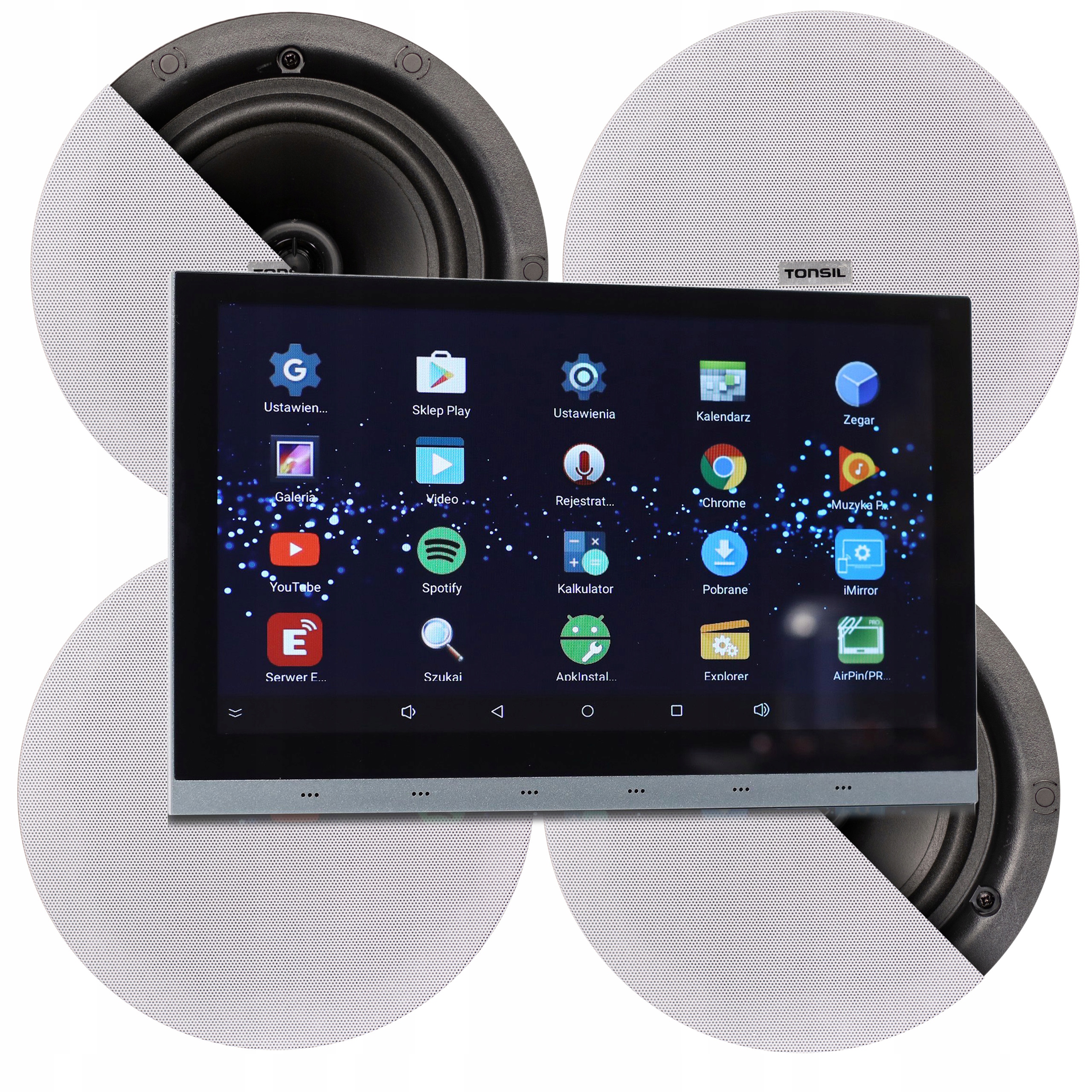 Nástěnný přehrávač Tonsil WS-100 4x stropní reproduktor Zgsu 200 Set