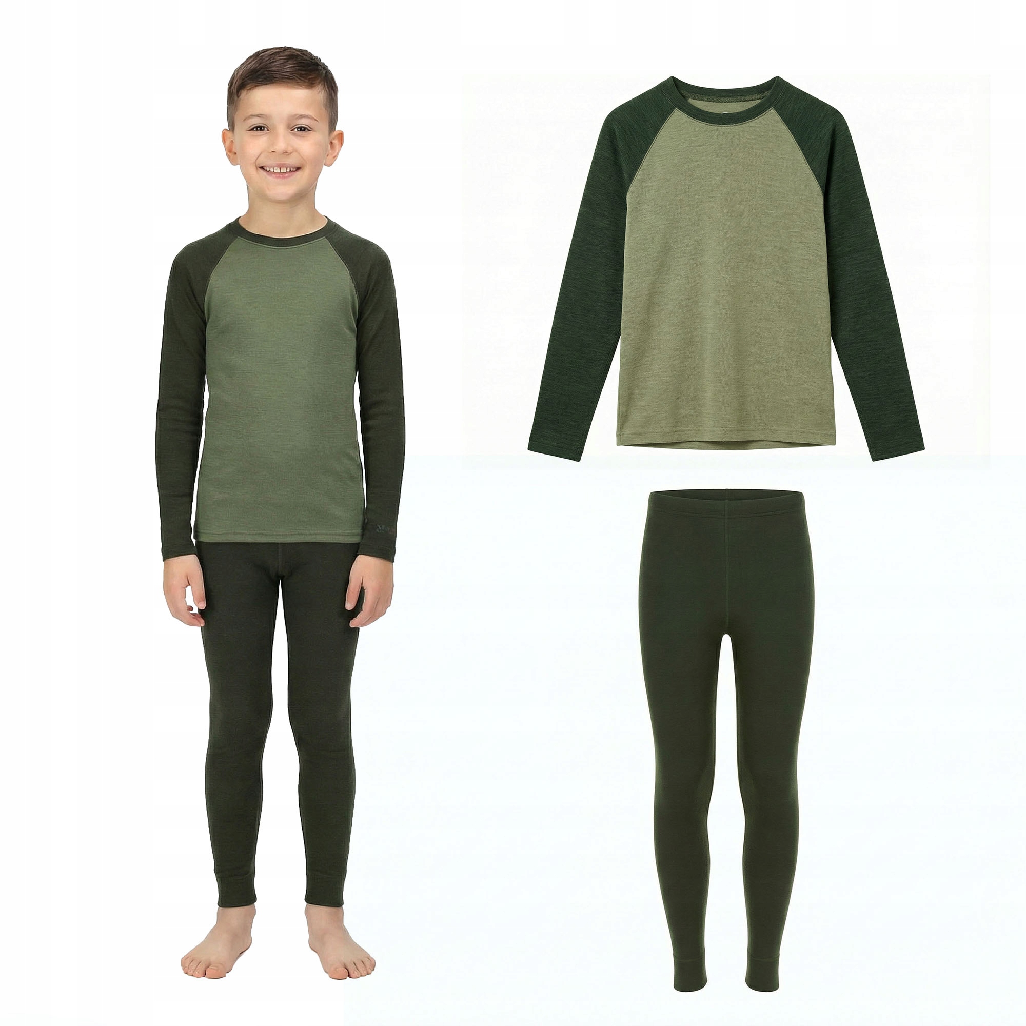Komplet bielizny termoaktywnej dziecięcej Merino Woolcano SET0982 130-140