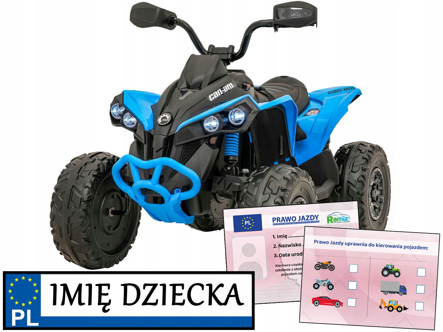 quad na akumulator Maverick Atv pojazd elektryczny dziecięcy Duże Koła