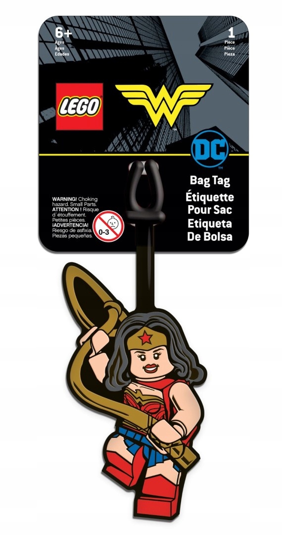 Lego Zawieszka Brelok Do bagażu plecaka walizki Elastyczny Wonder Woman