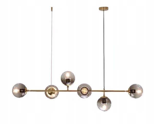 Dexter – moderní 6-bodový lustr nad stůl 120 cm