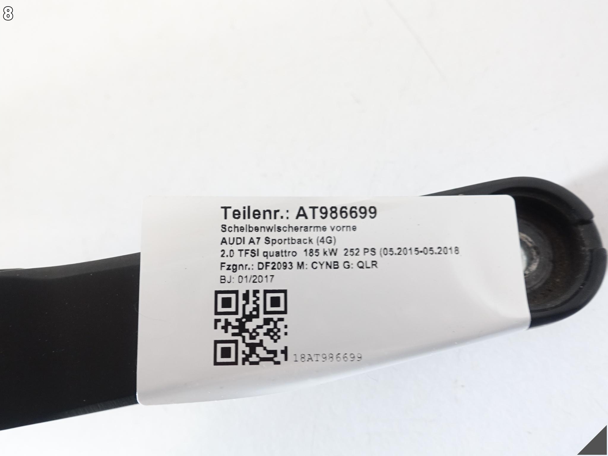 AUDI A7 S7 RS7 4G8 A6 S6 RS6 4G0 C7 10-18 wiper arm left front