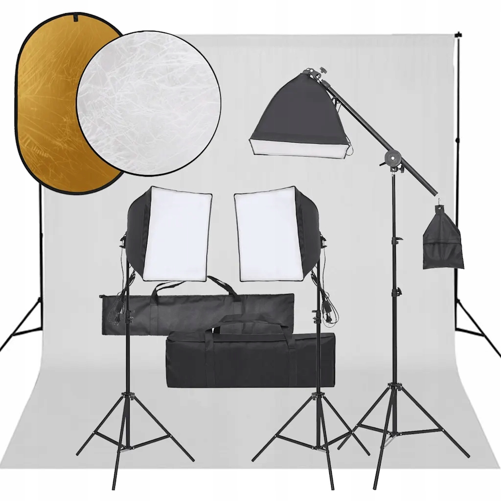 Zestaw Fotograficzny Studio 100W LED 40x40 czarny