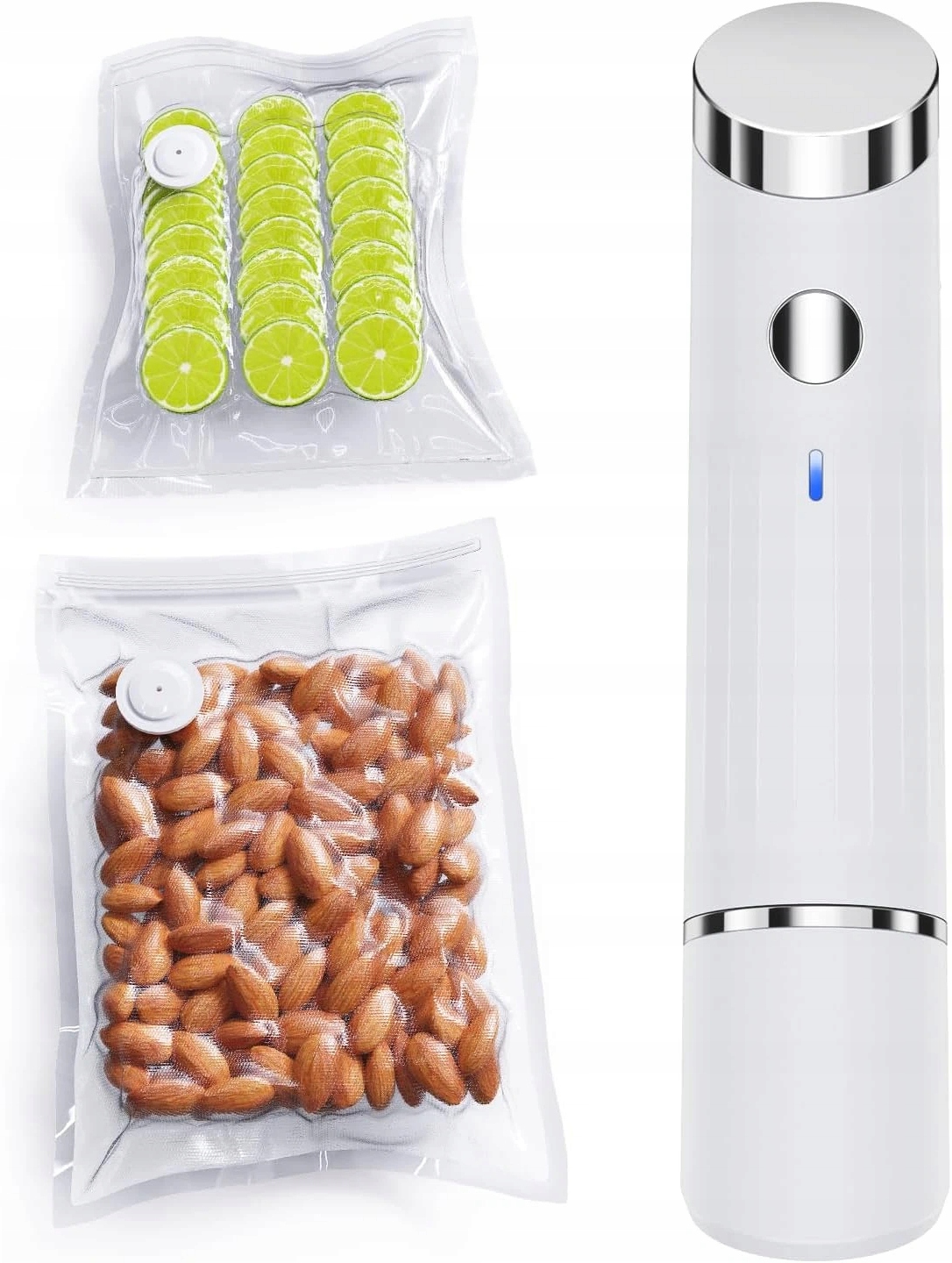 Vakuová pumpa s akumulátorem, odsávač vzduchu, sáčky na potraviny