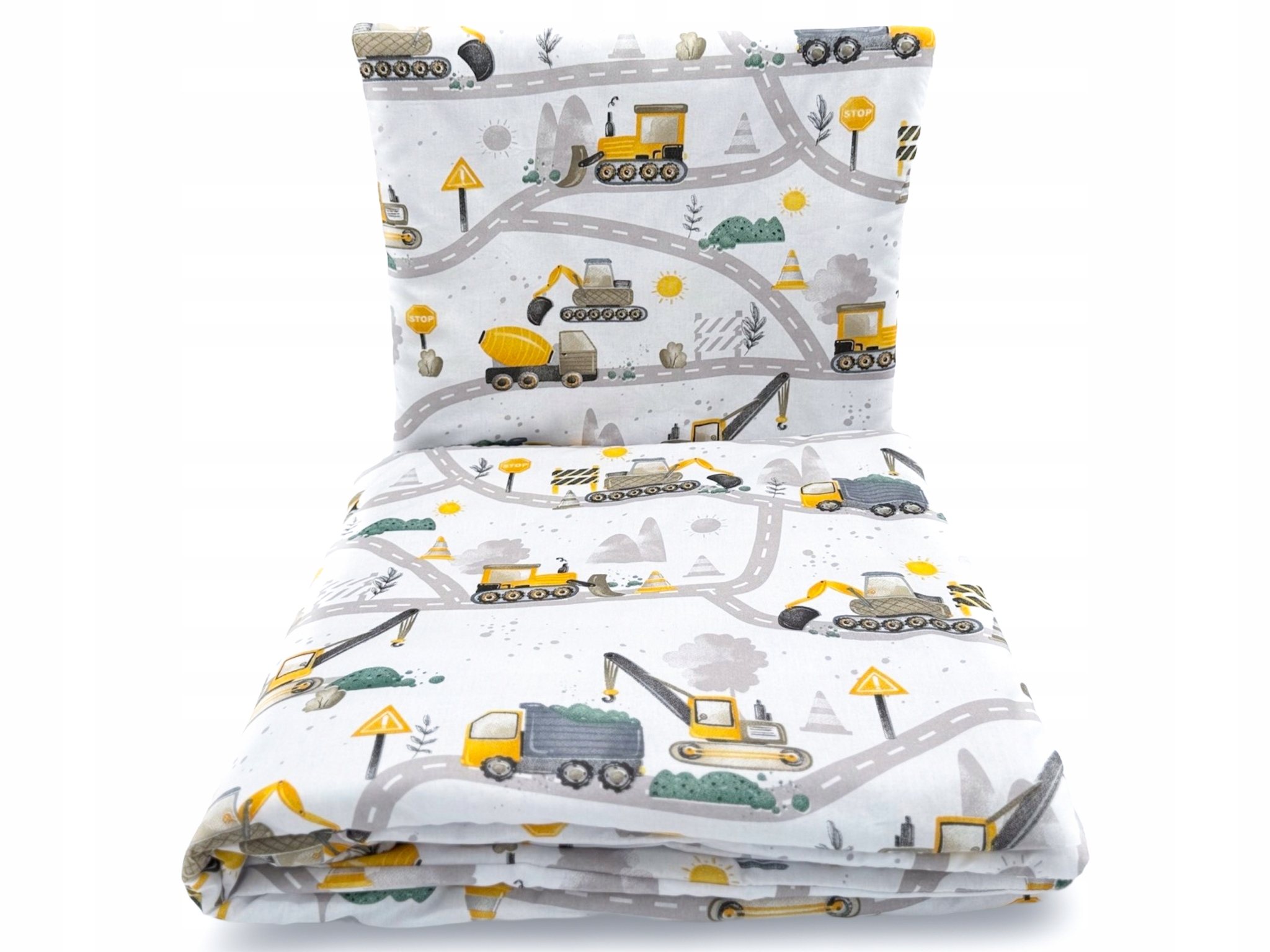 KOMPLET POŚCIEL 2 ELEMENTY Z WYPEŁNIENIEM DO PRZEDSZKOLA BAWEŁNA 100x135 CM