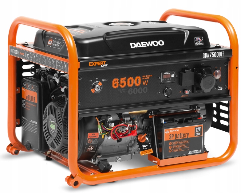 Agregat dwupaliwowy Daewoo GDA7500DFE LPG/Pb 6kW