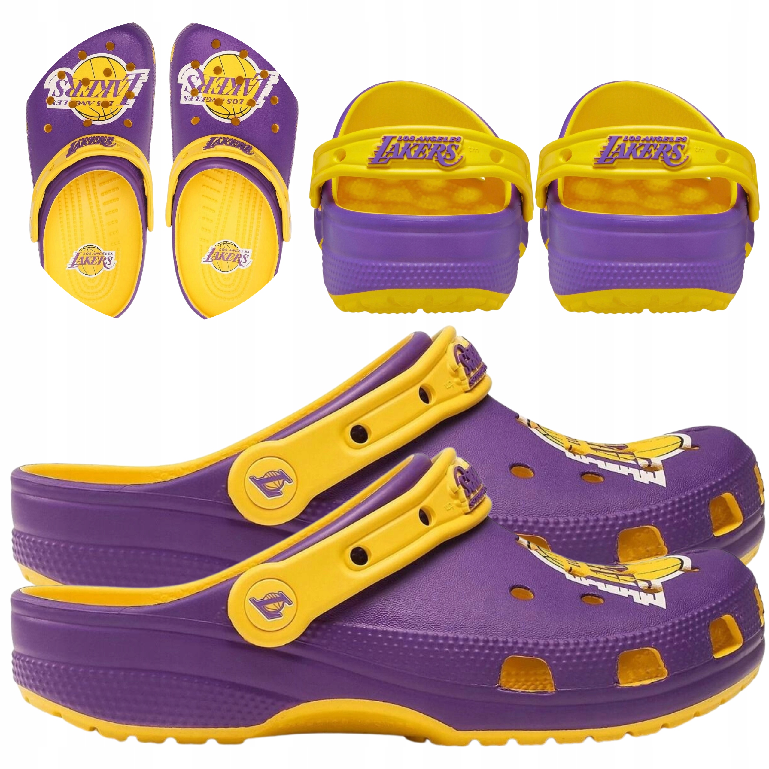 męskie chodaki crocs klapki piankowe la lakers
