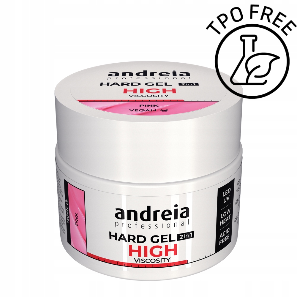 Żel budujący Andreia Hard Gel 2w1 samopoziomujący Pink bez Tpo