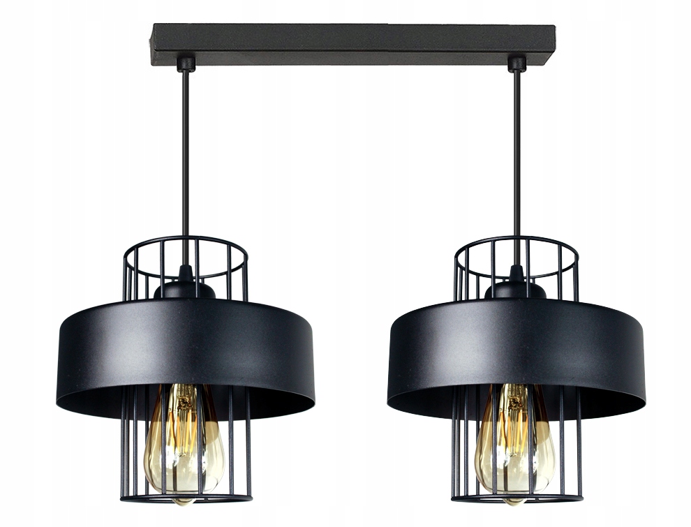 Závěsné stropní svítidlo Loft 2 černá nad stůl, Led stropní lampa