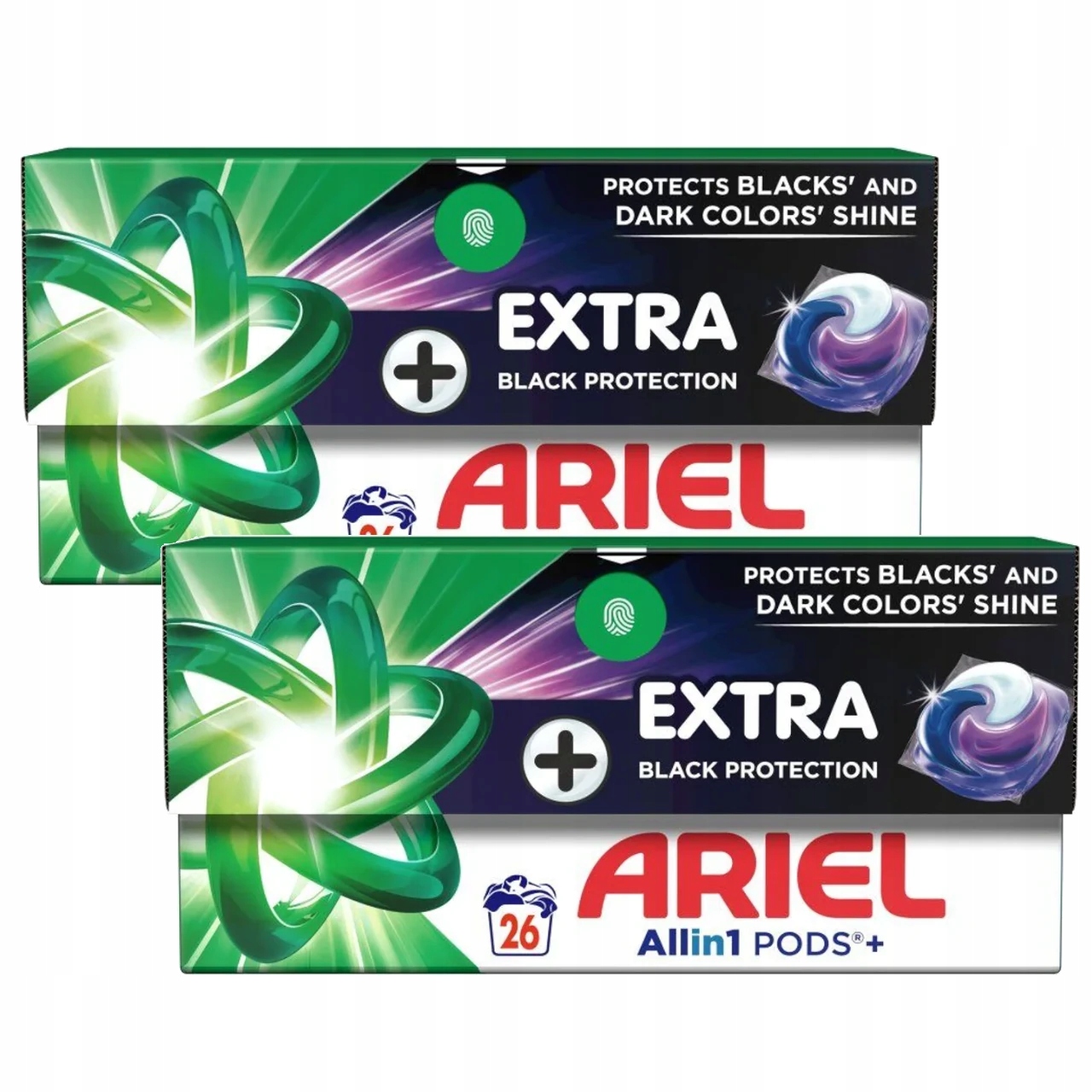 Levně 2x Ariel Plus Pods Black Protection 2 prací Kapsle 6 Ks