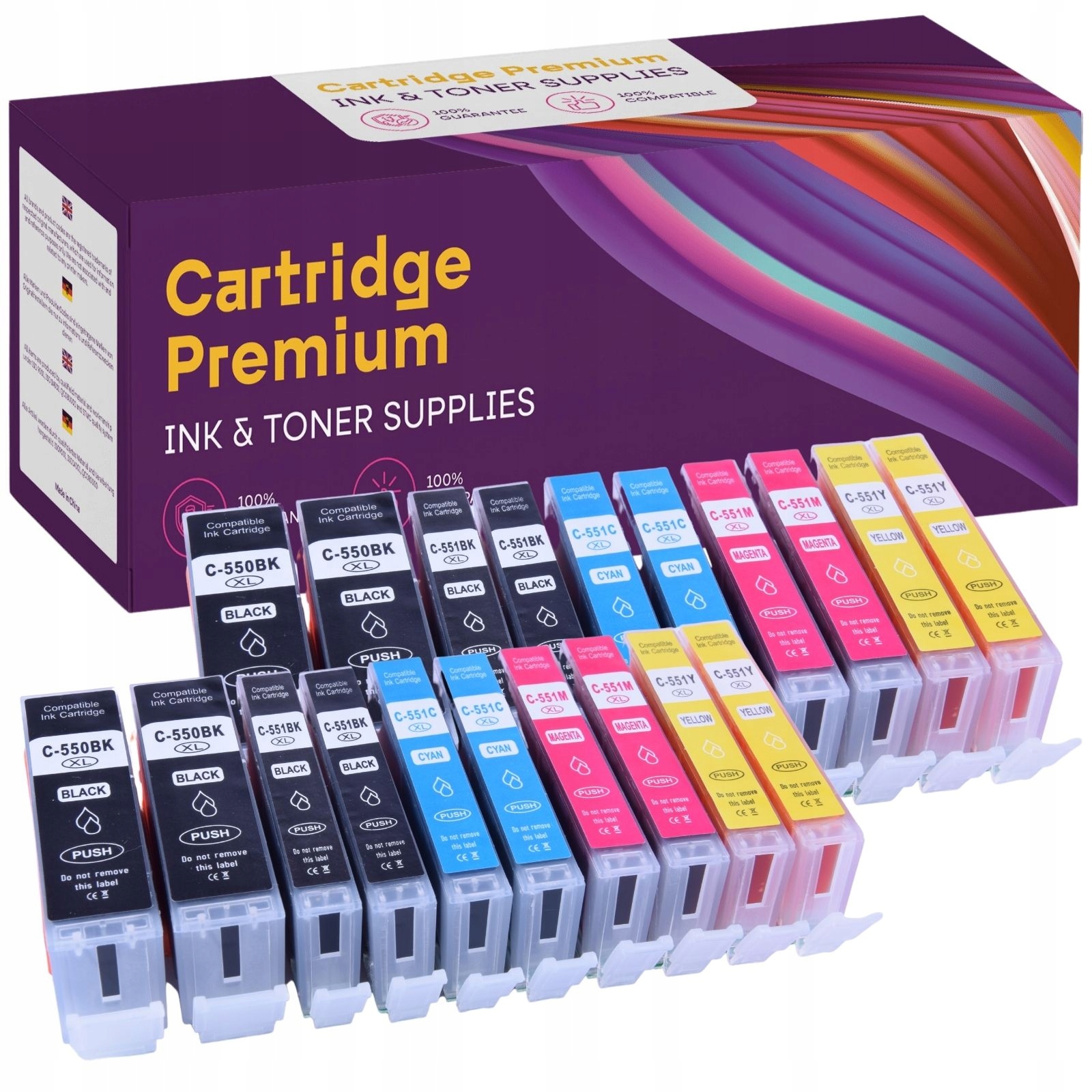 

20x Tuszy do Canon Pixma iP7200 MG5450 MX925