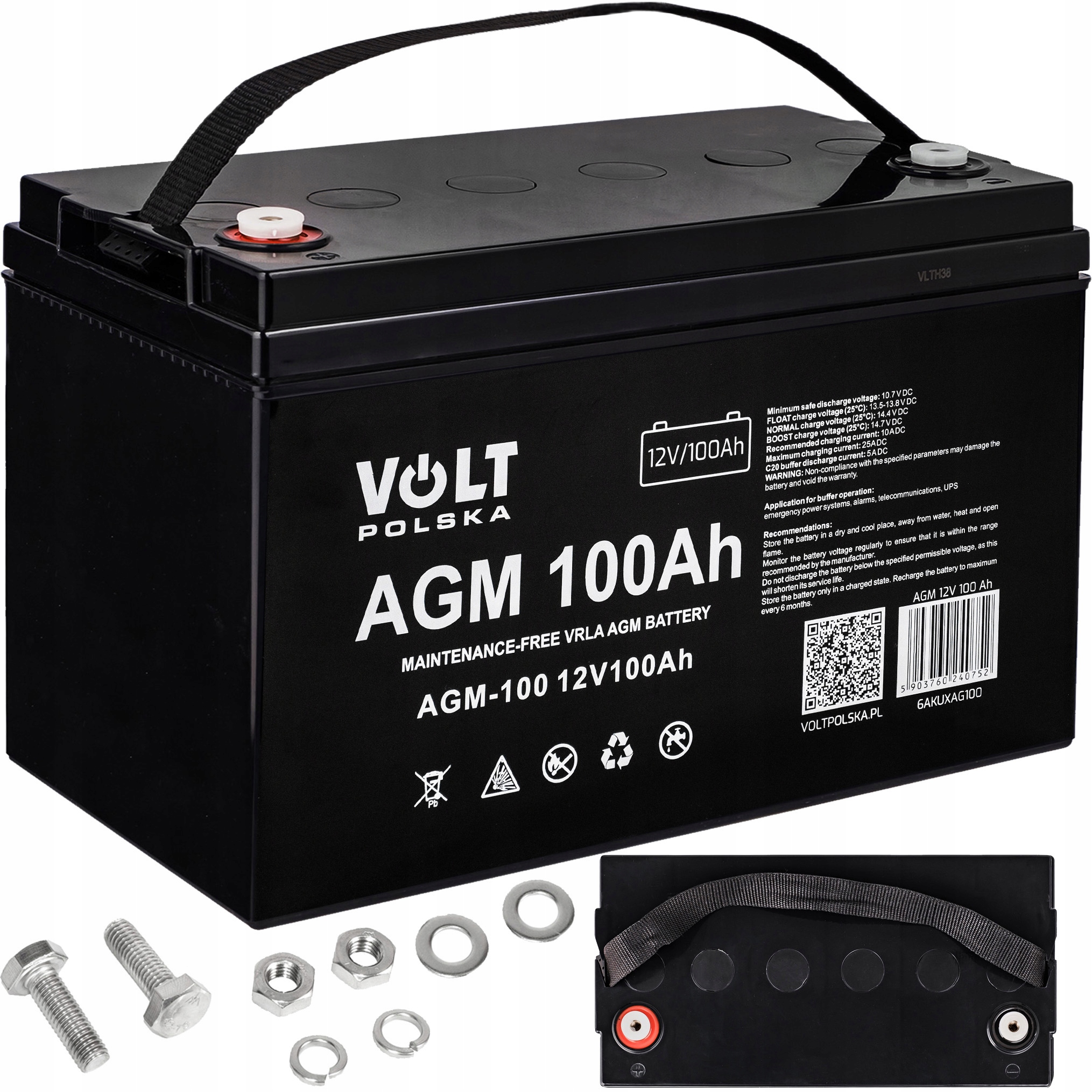 AKUMULATOR DO ZASILANIA UPS AGM 100AH 12V