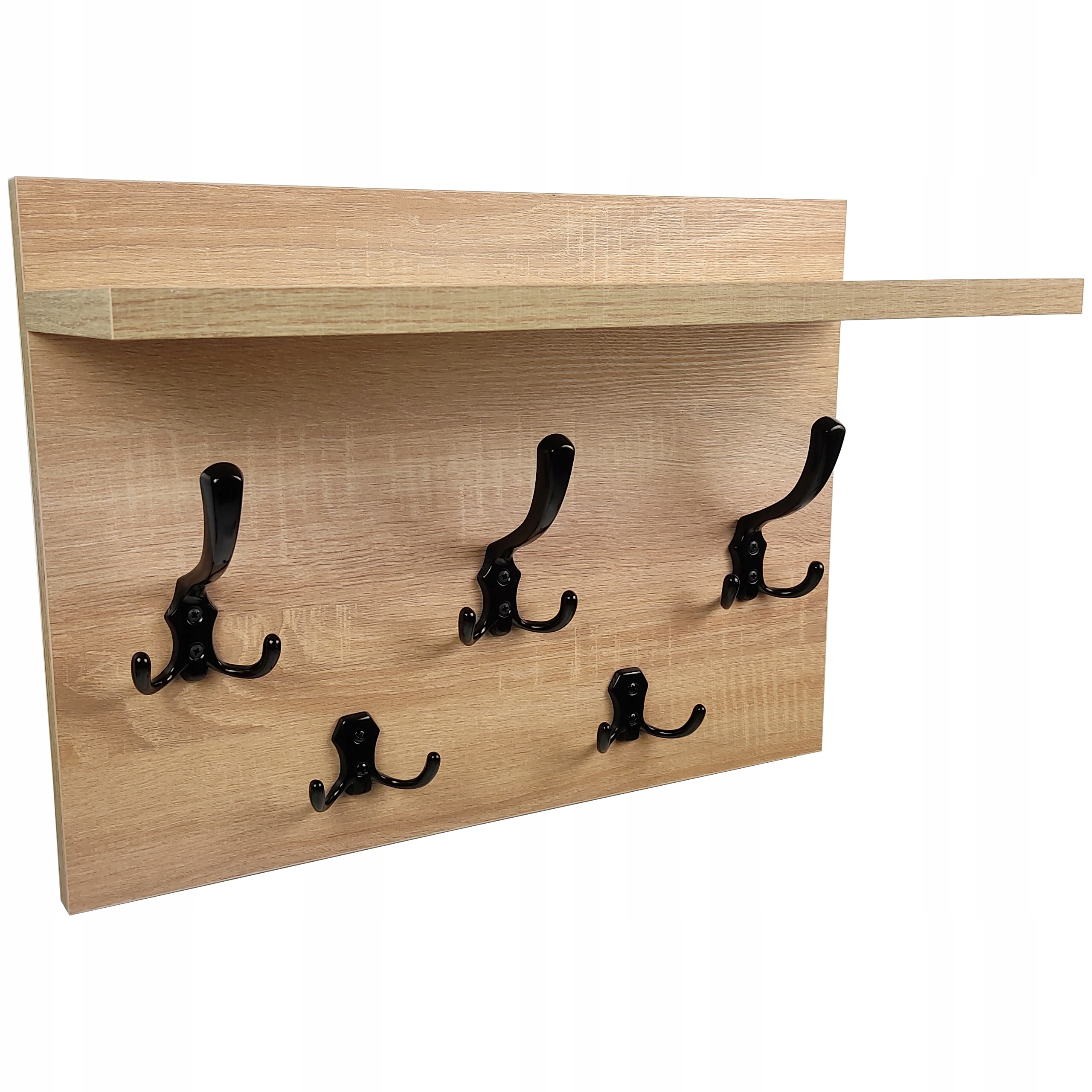 

Wieszak Półka 50 CM Przedpokoju Dąb Sonoma Czarny