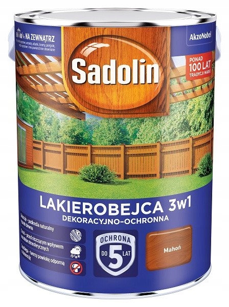 Sadolin Lakierobejca 3w1 mahoń 5L