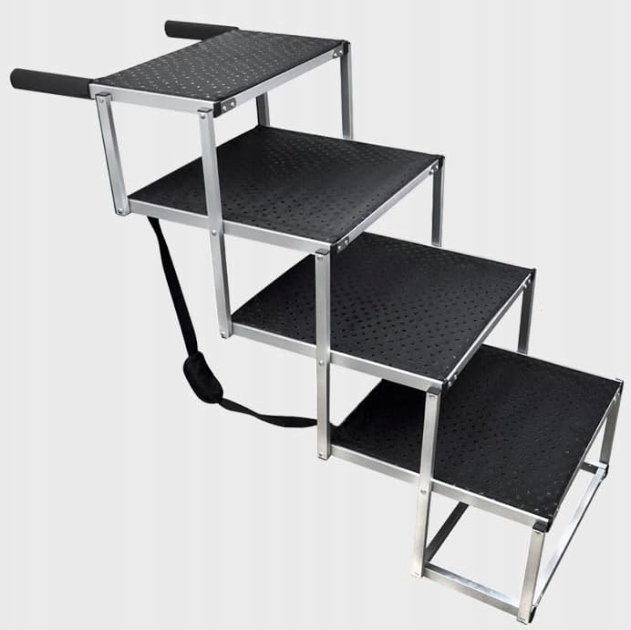 Rampa/schodki dla psa składane Stabilne antypoślizgowe 4 Stopnie do 85