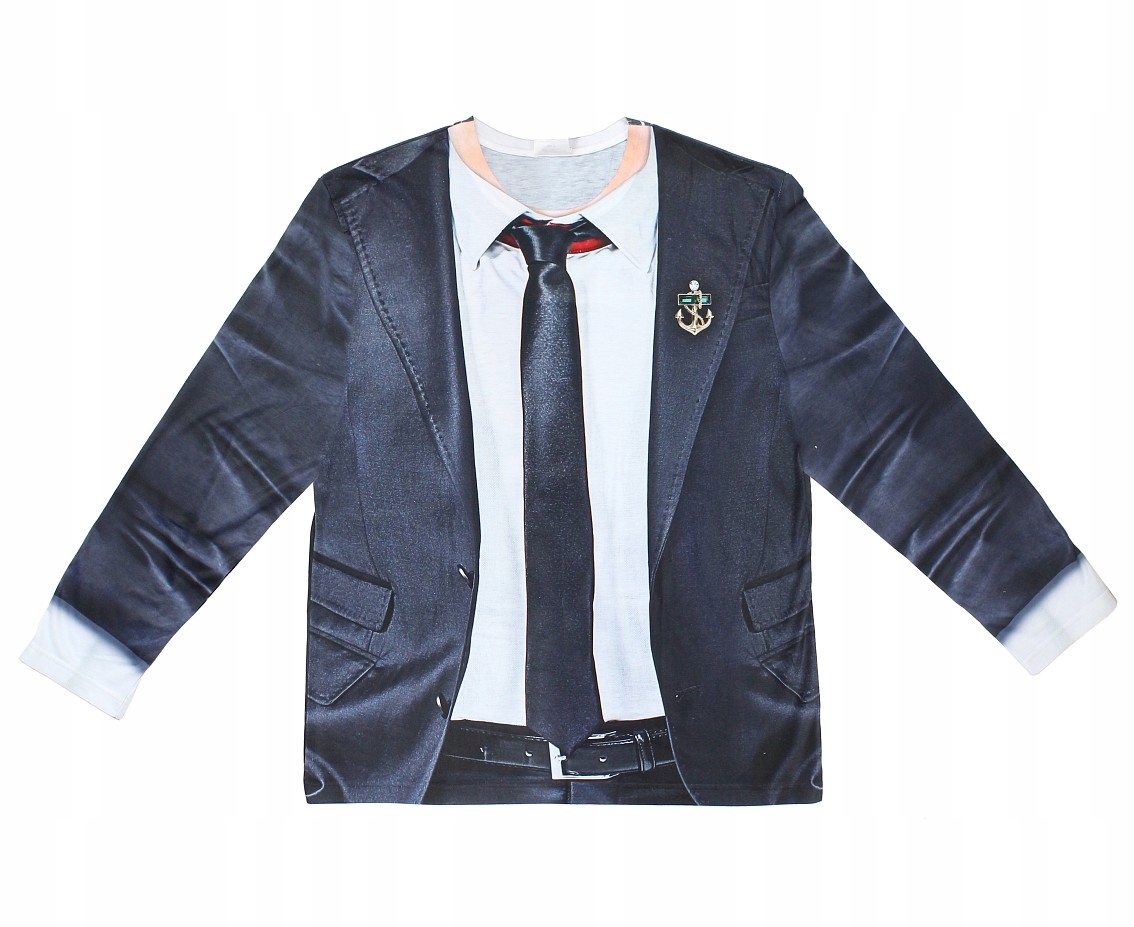 

T-shirt z nadrukiem Garnituru fake garniak rozm. L