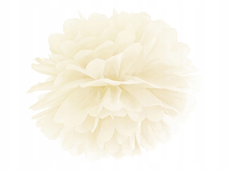 

Pompony Bibułowe Dekoracja Sali 35cm Krem