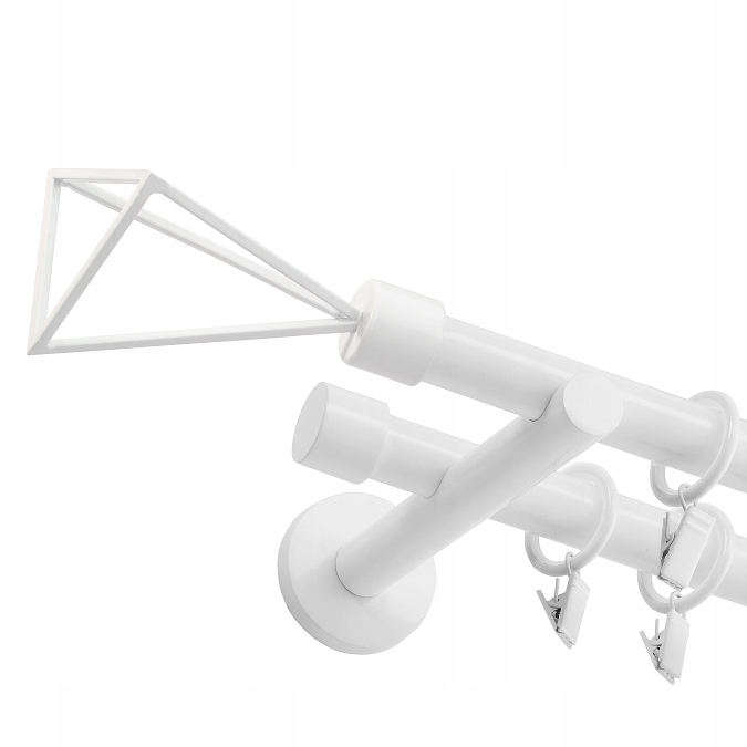 

Karnisz Metalowy Biały Podwójny 19mm 120cm