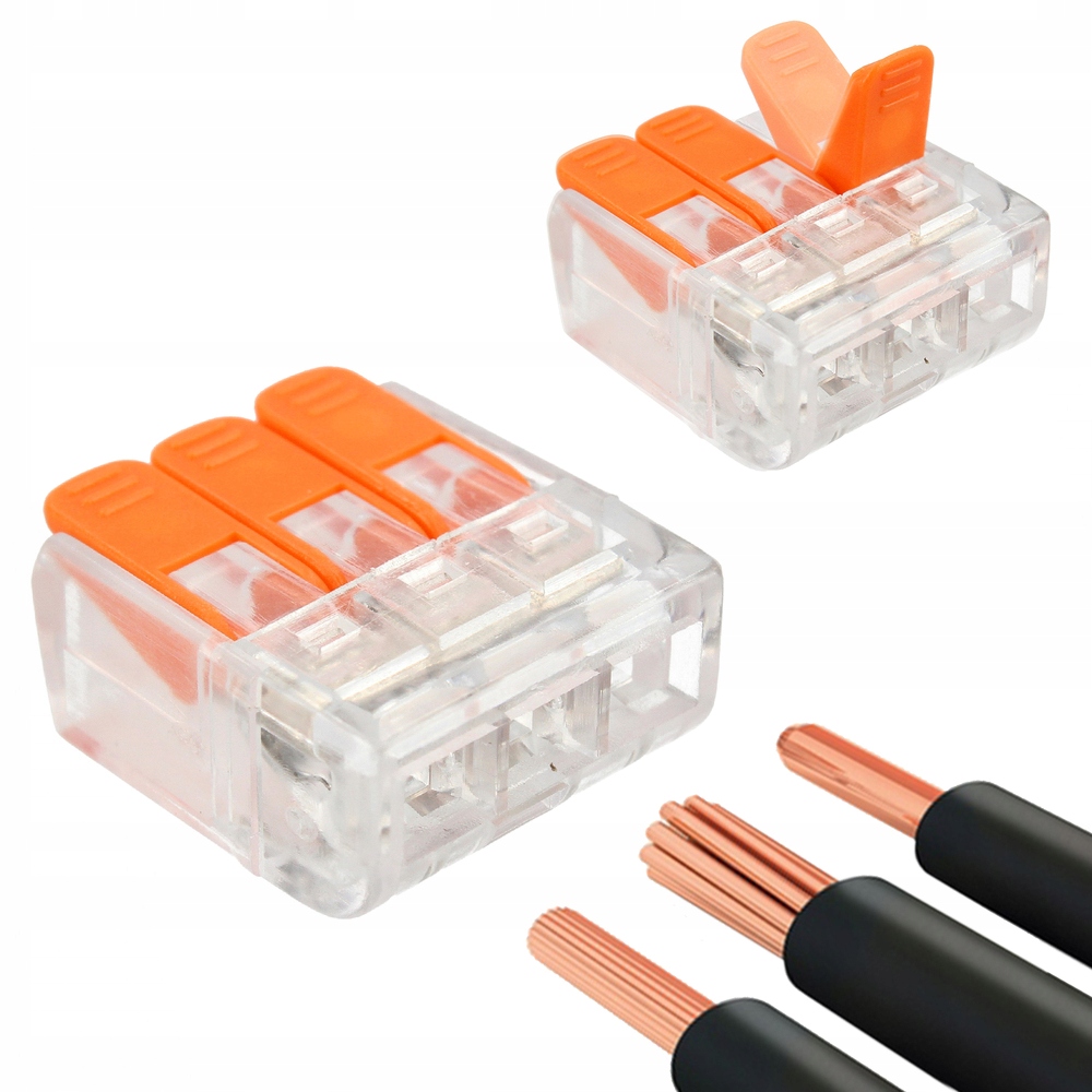 

Szybkozłączka Elektryczna 10szt 3 zaciski Zestaw