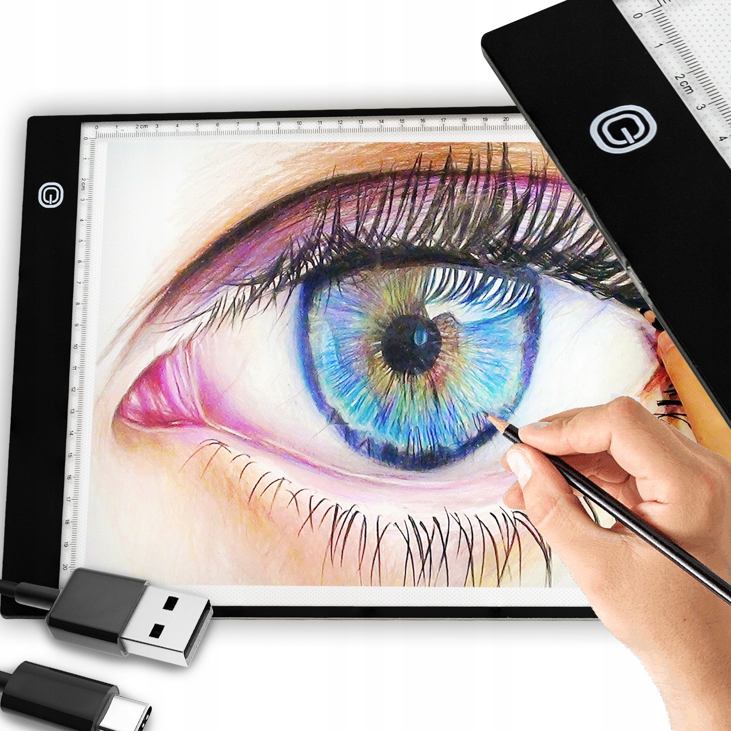 Podświetlana Deska Tablica Kreślarska Tablet Graficzny do Rysowania LED A4